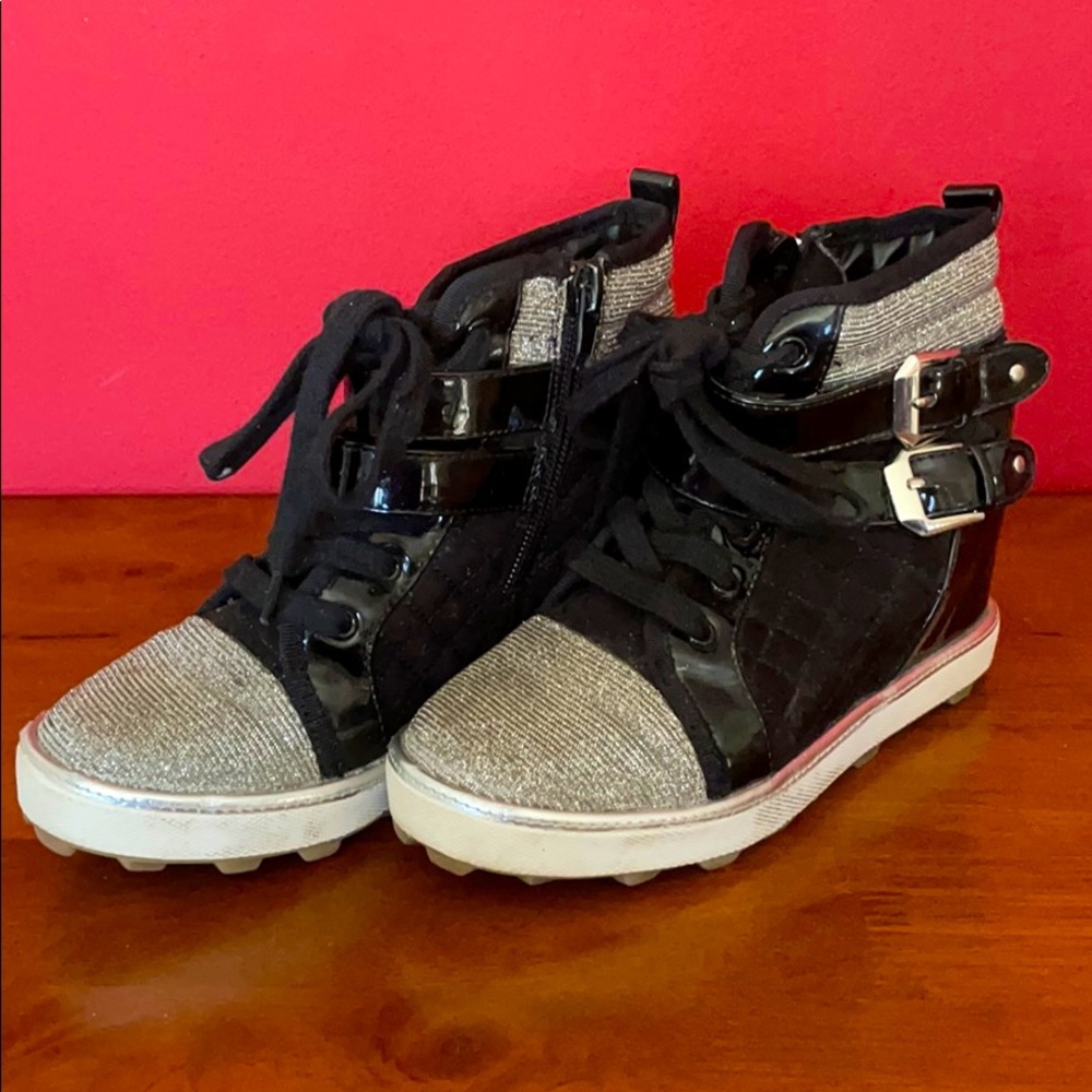 Stuart Weitzman girls hidden wedge high tops